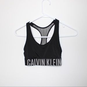 Black Calvin Klein sports bra